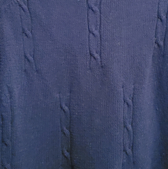 VTG Pebble Beach Navy Cable Knit SweaterVest Preppy V-Neck Golf Grandpacore Sz M - Picture 2 of 9